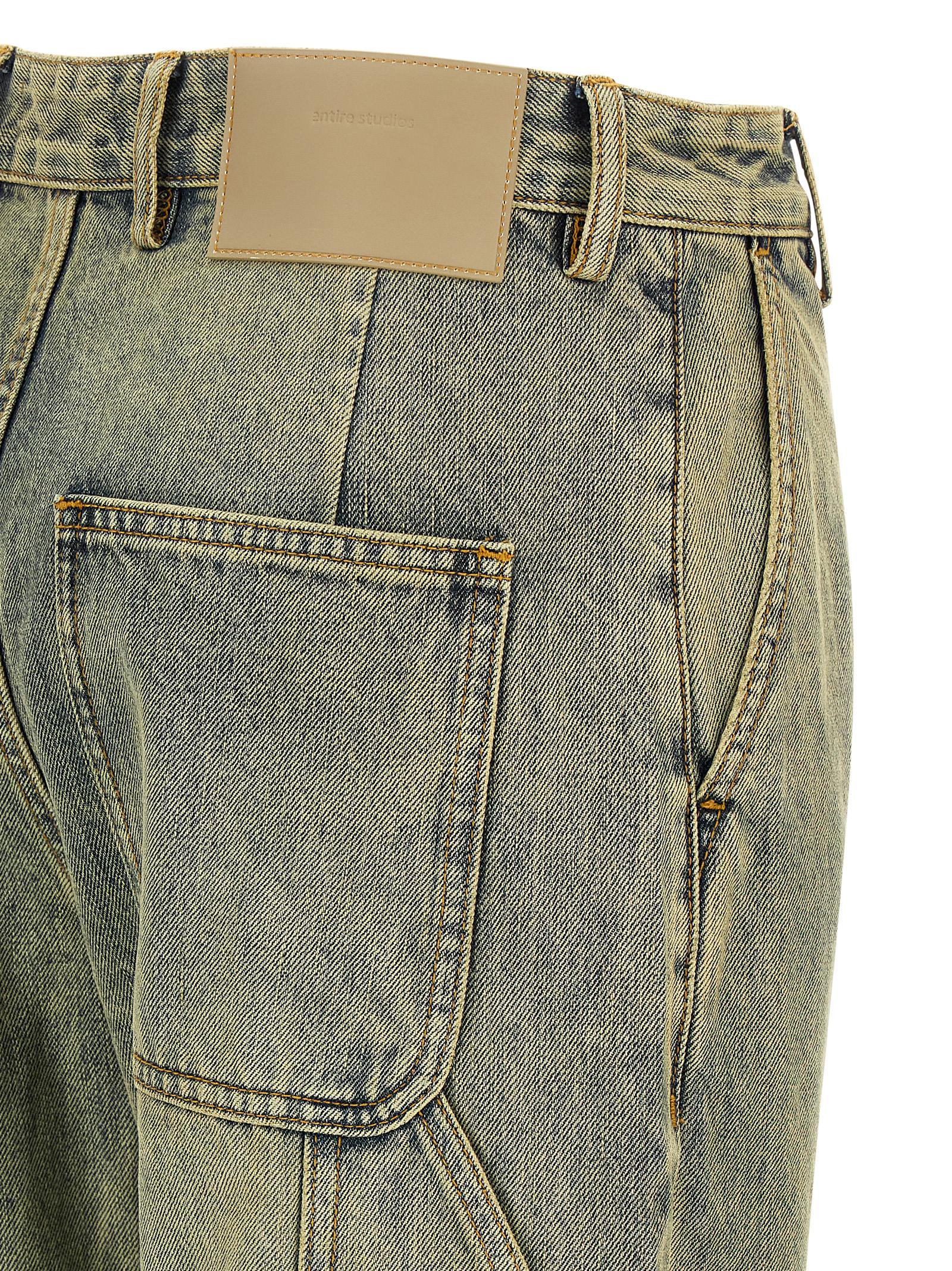 Entire Studios Zweifarbige Baumwoll-Jeans Denim