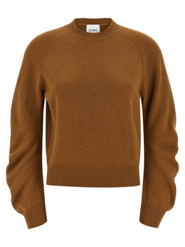 NUDE Brauner Cardigan aus reiner Schurwolle