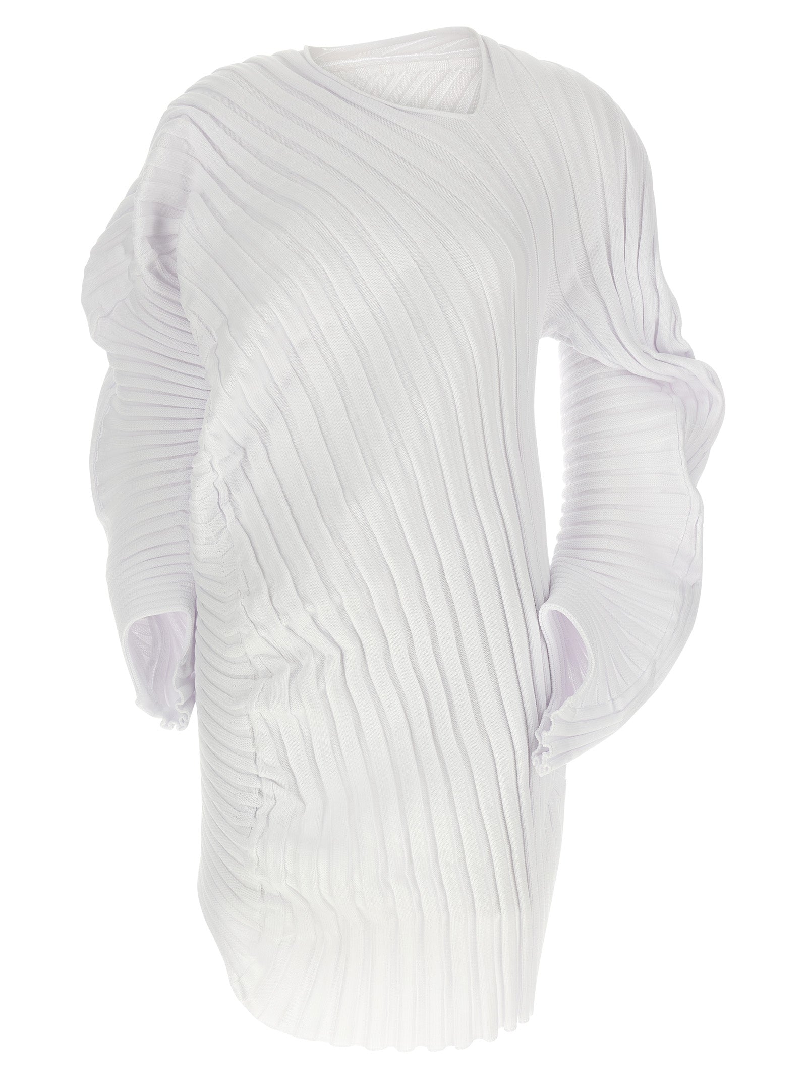 Issey Miyake Weißes Polyester Freizeitkleid