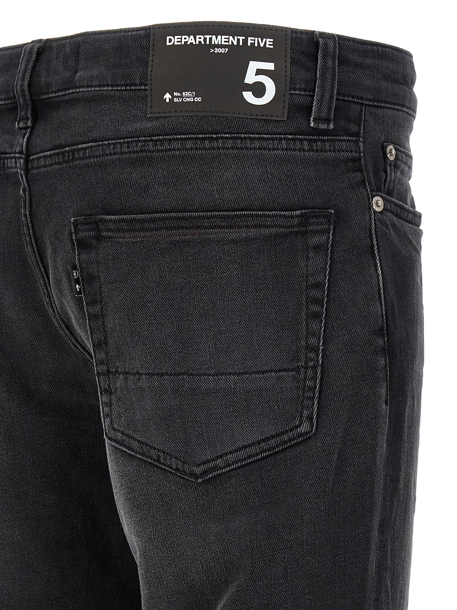 Department 5 Schwarze Baumwoll-Jeans mit geradem Bein