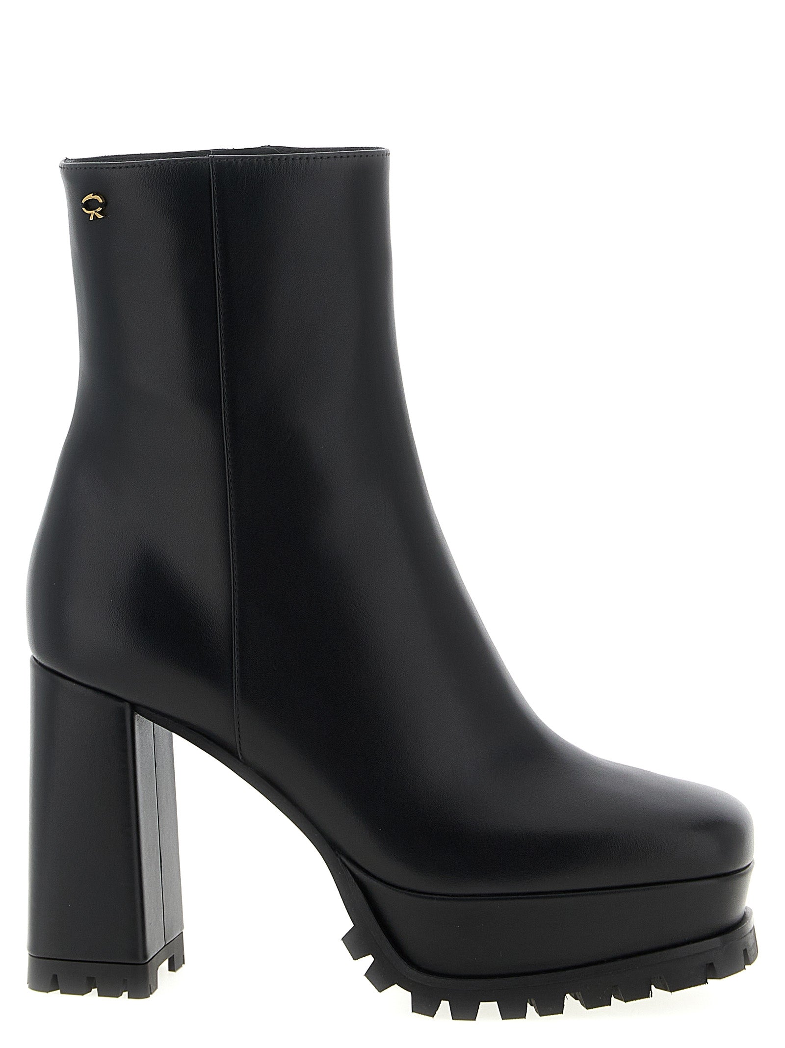 Gianvito Rossi Schwarze Stiefeletten aus Kalbsleder