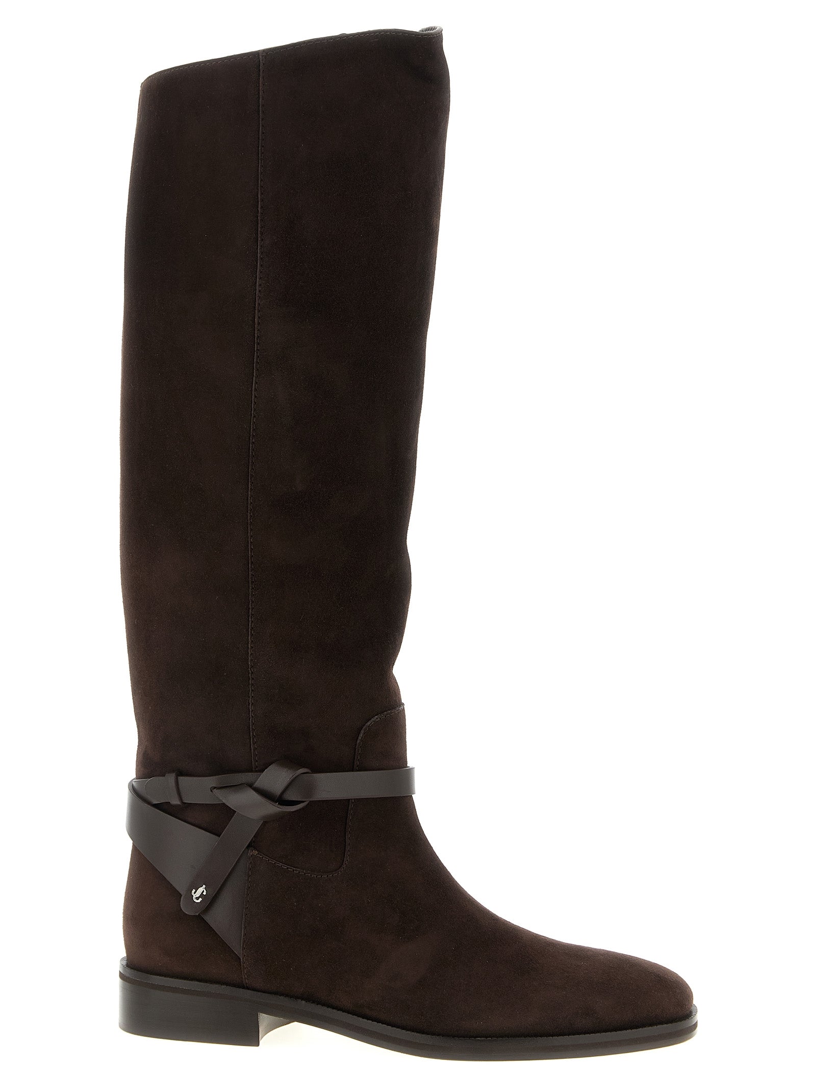 Jimmy Choo Braun Leder Over The Knee