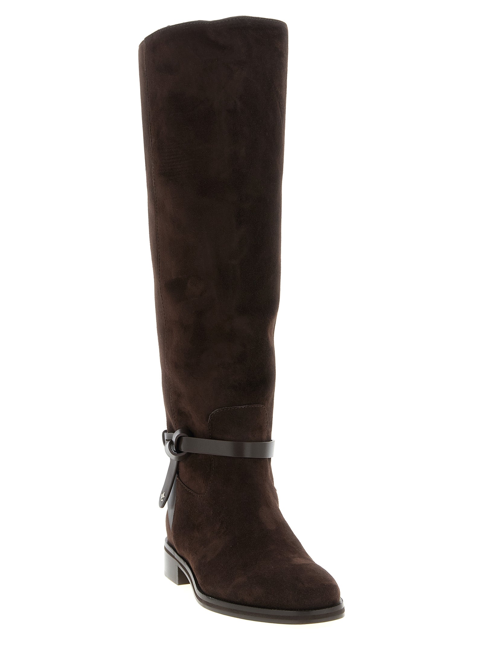 Jimmy Choo Braun Leder Over The Knee