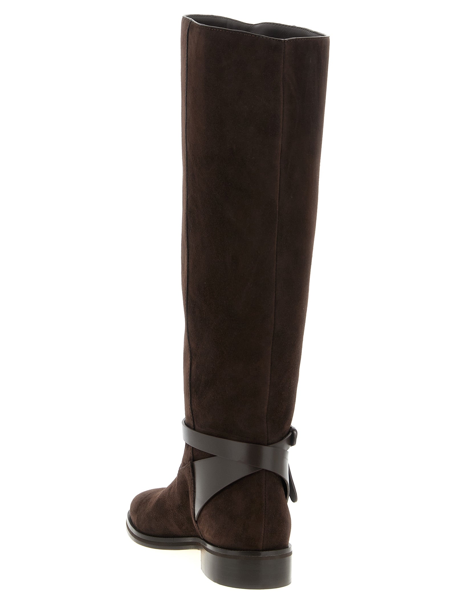 Jimmy Choo Braun Leder Over The Knee
