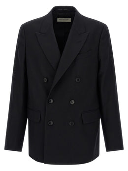 Dries Van Noten Schwarzer Wollblazer