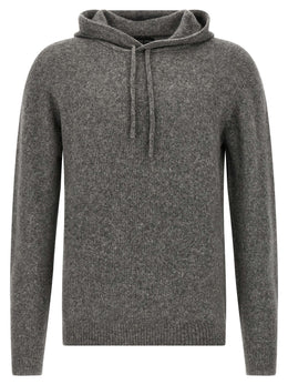 Roberto Collina Grauer Cardigan aus reiner Schurwolle