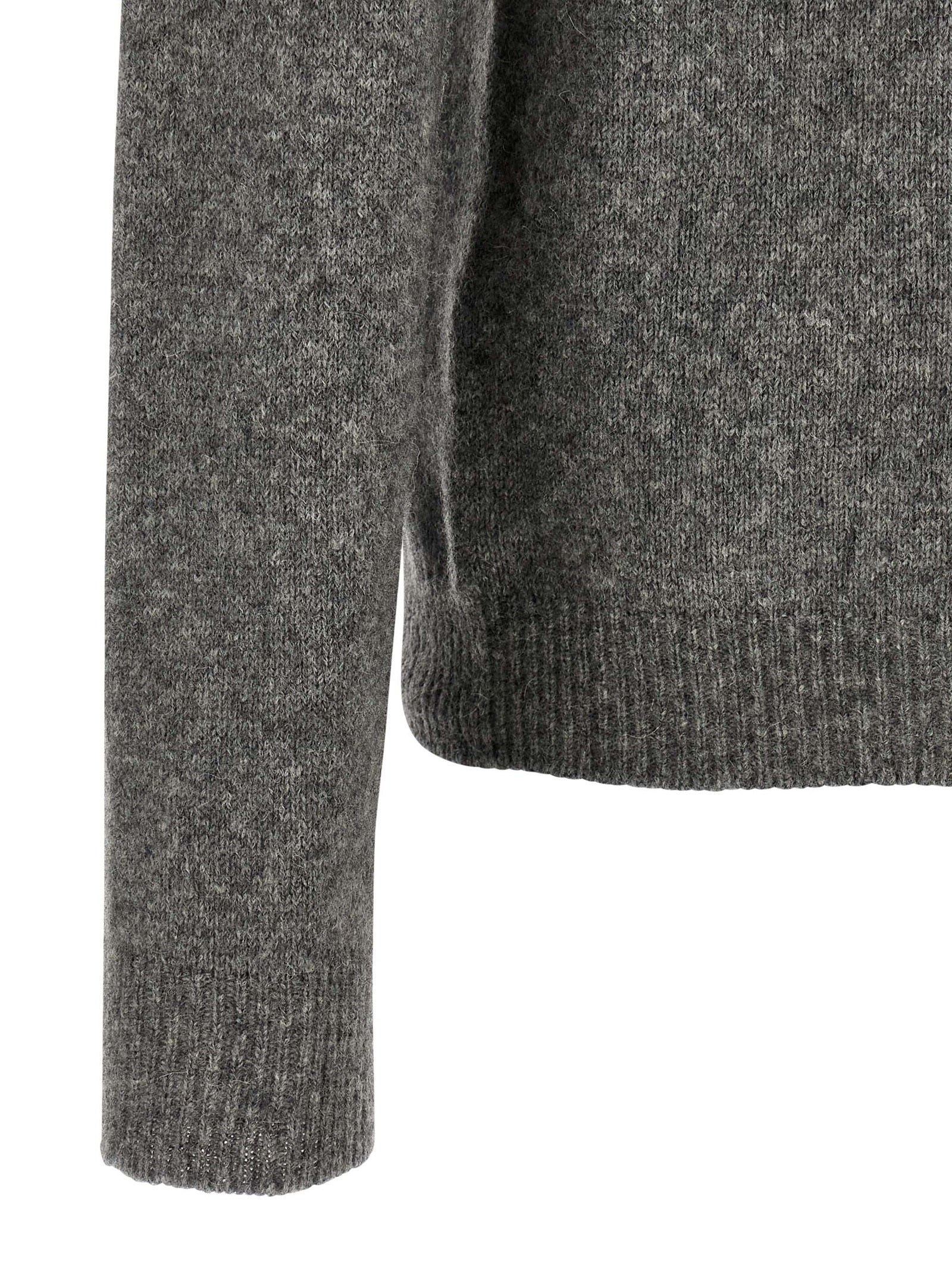 Roberto Collina Grauer Cardigan aus reiner Schurwolle
