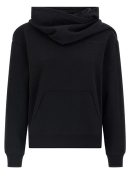 Courrèges Schwarzer Baumwoll-Sweatshirt