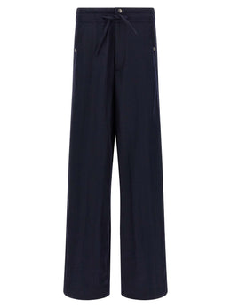 Dries Van Noten Blaue Freizeithose aus Nylon
