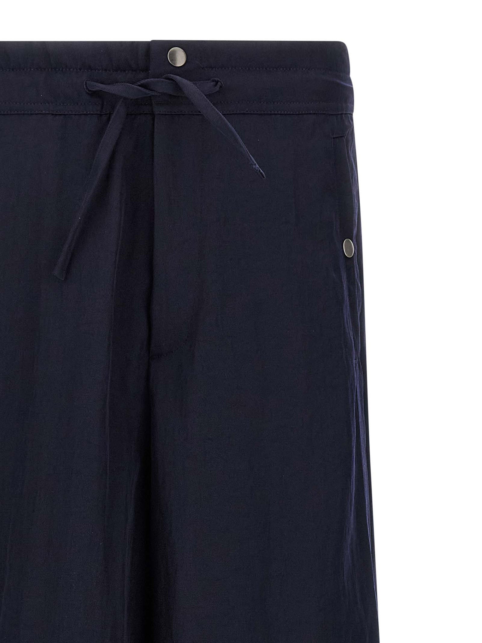 Dries Van Noten Blaue Freizeithose aus Nylon