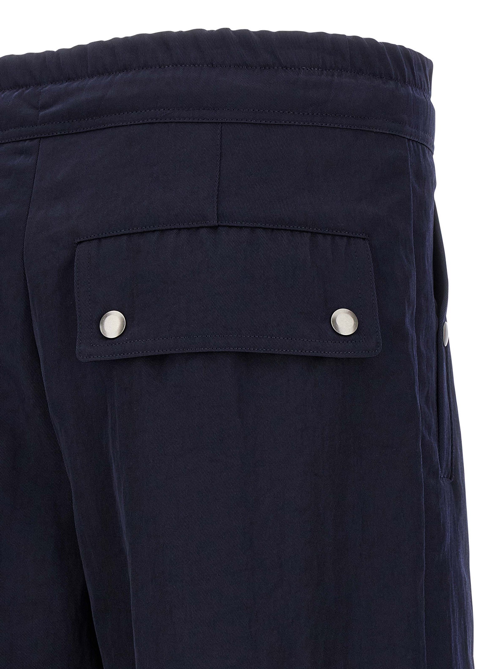 Dries Van Noten Blaue Freizeithose aus Nylon