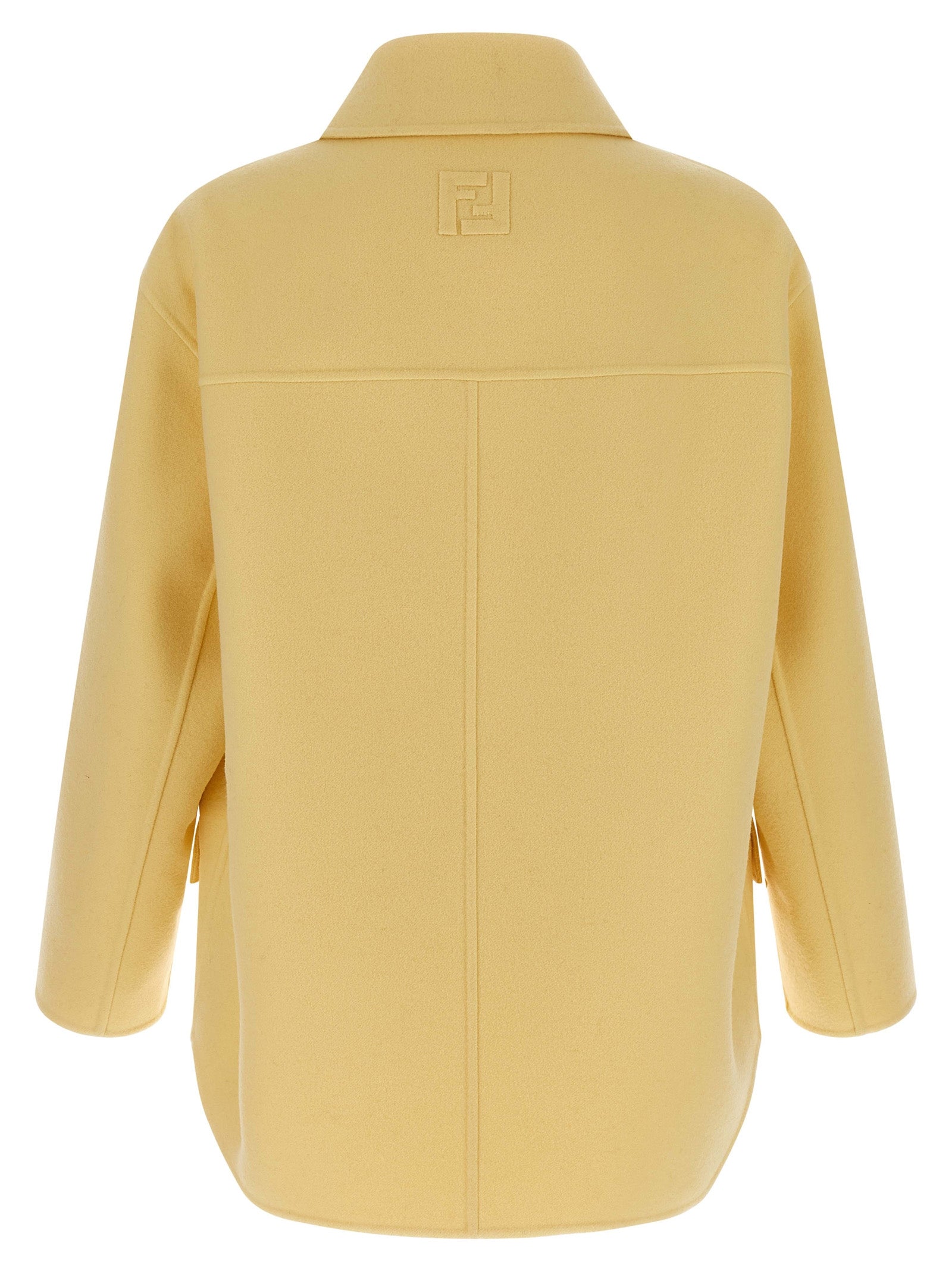 Fendi Zweifarbiger Mantel aus Schurwolle