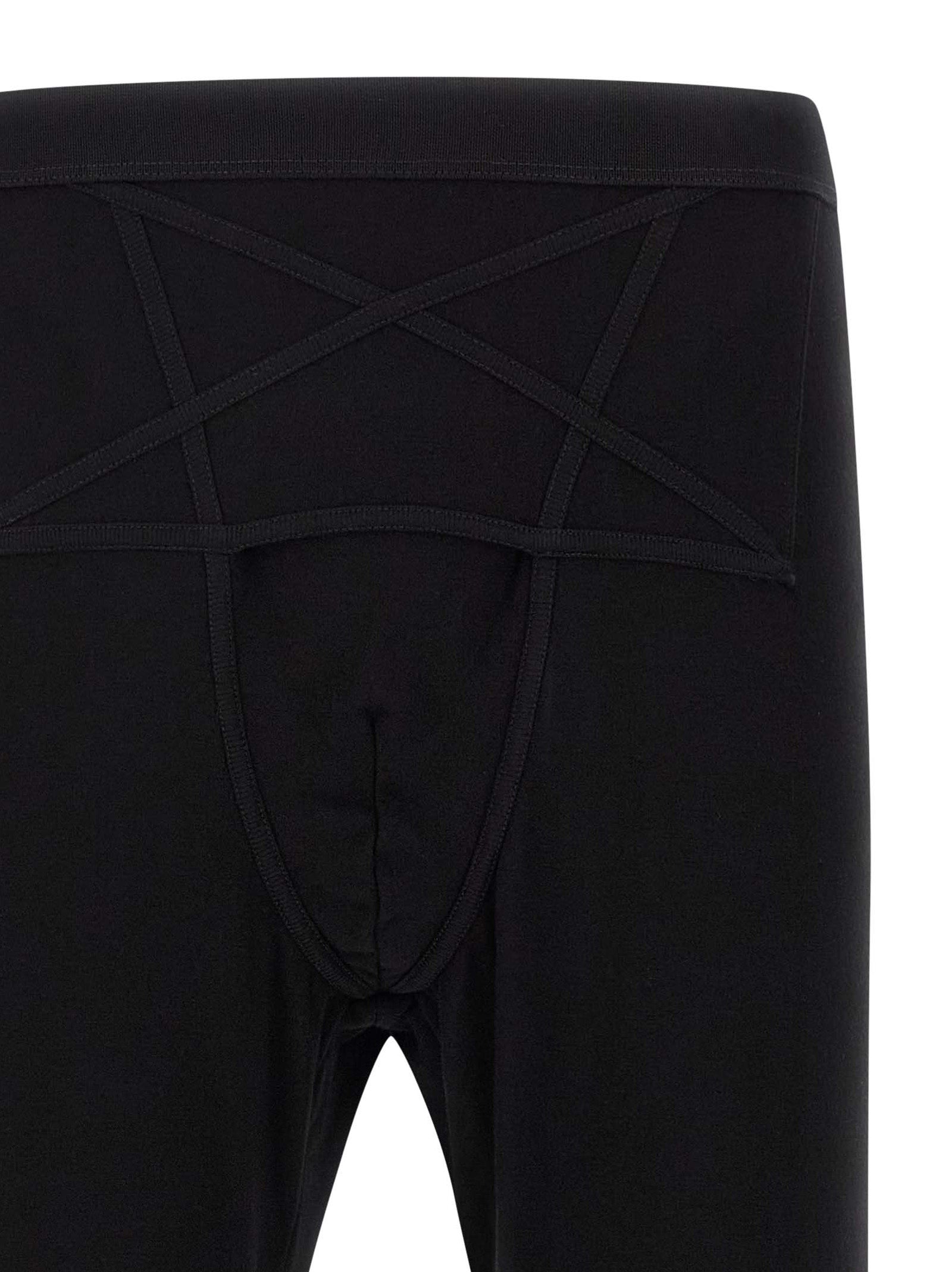 Rick Owens Schwarze Wollleggings