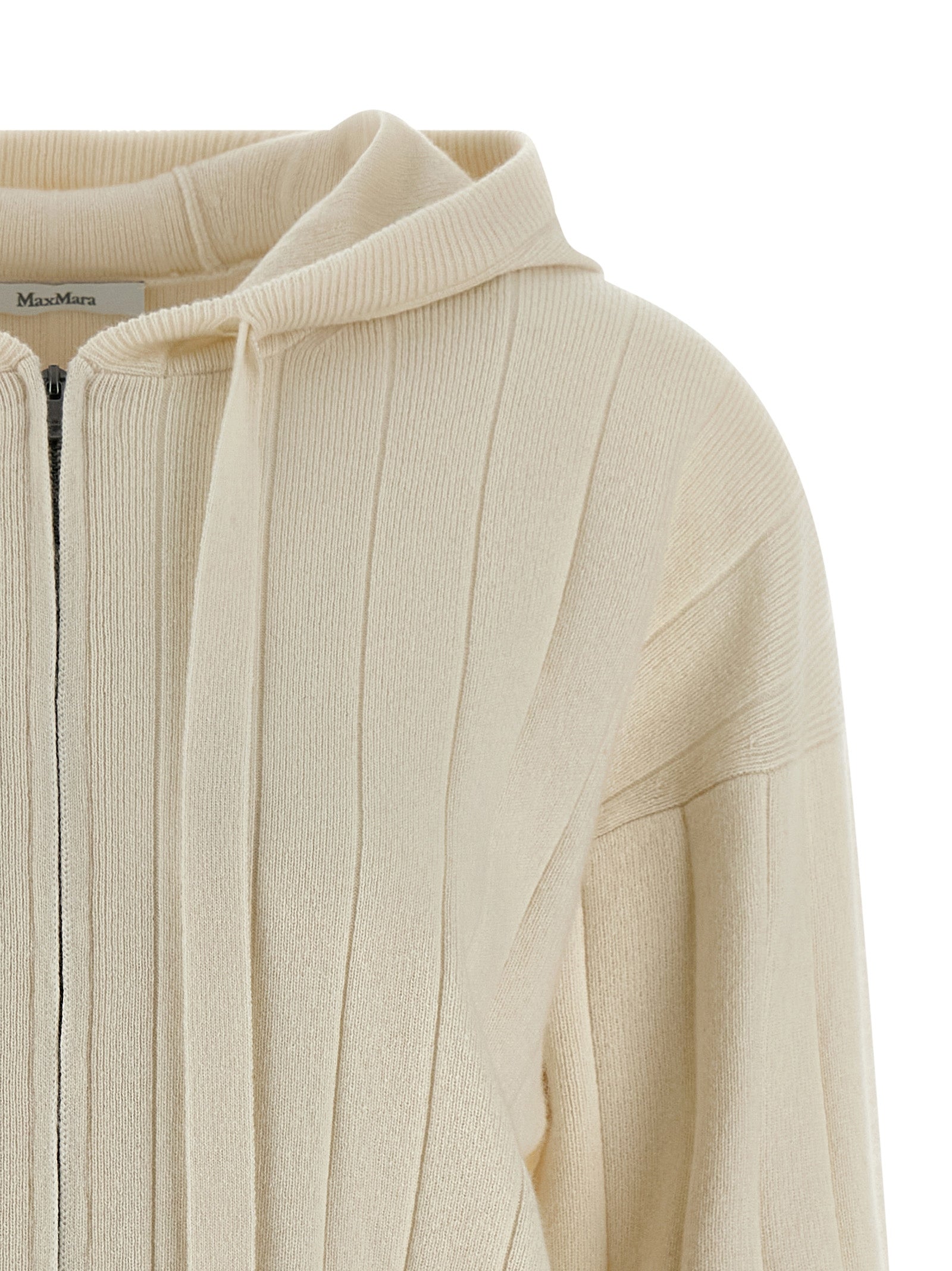Max Mara Weicher Kaschmir-Cardigan in Weiß