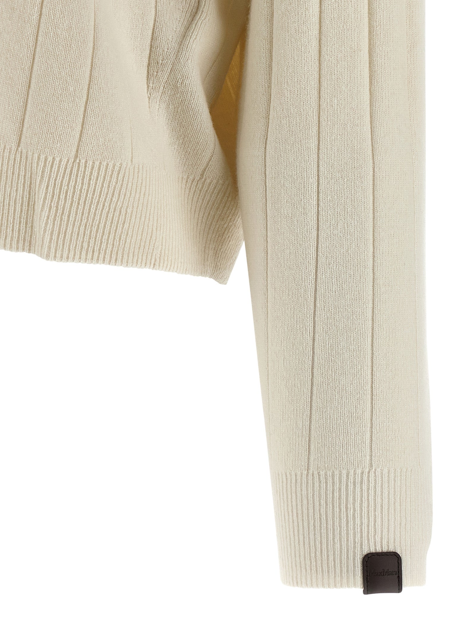 Max Mara Weicher Kaschmir-Cardigan in Weiß