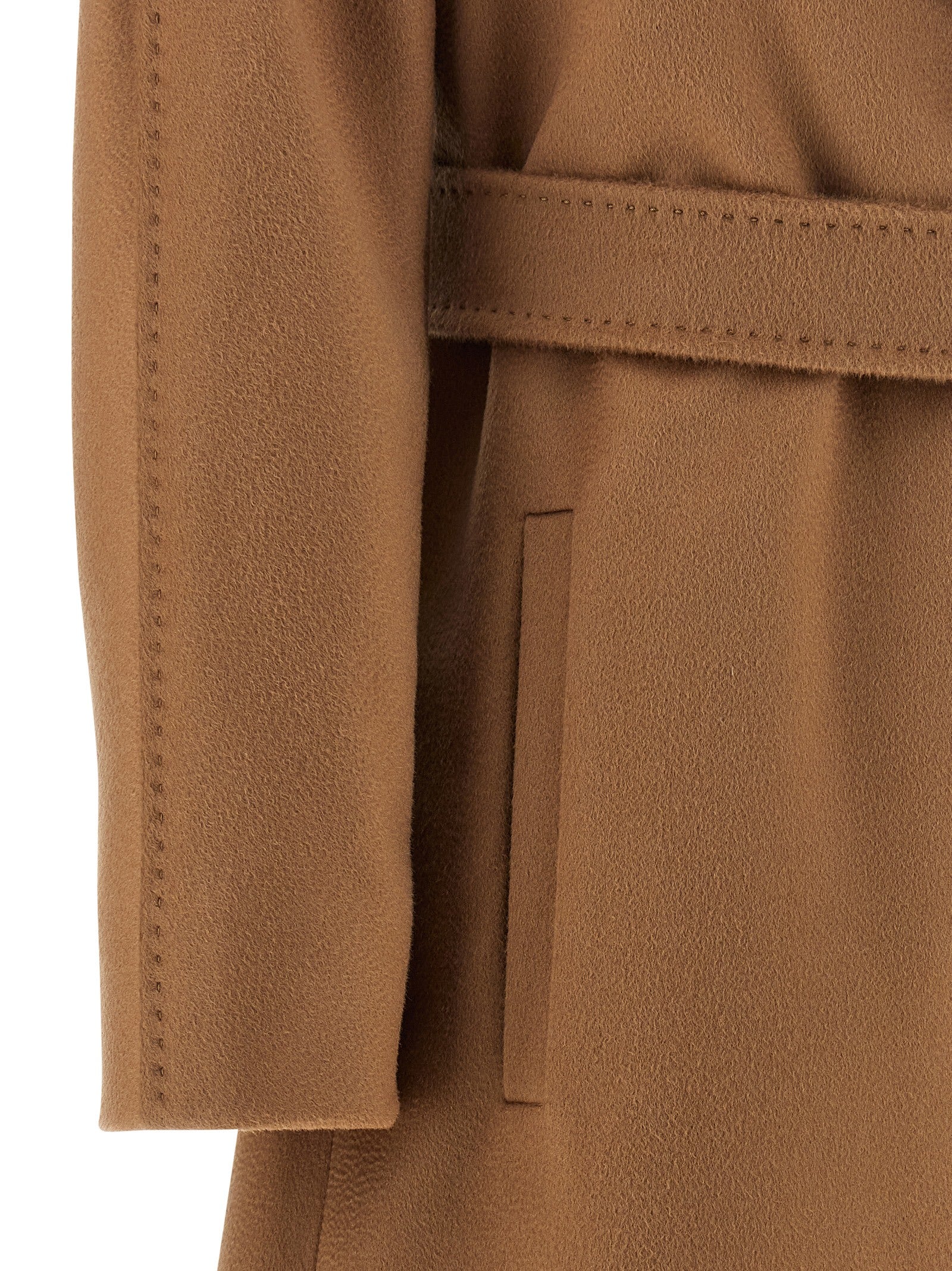 Max Mara Mantel aus reiner Schurwolle in Braun