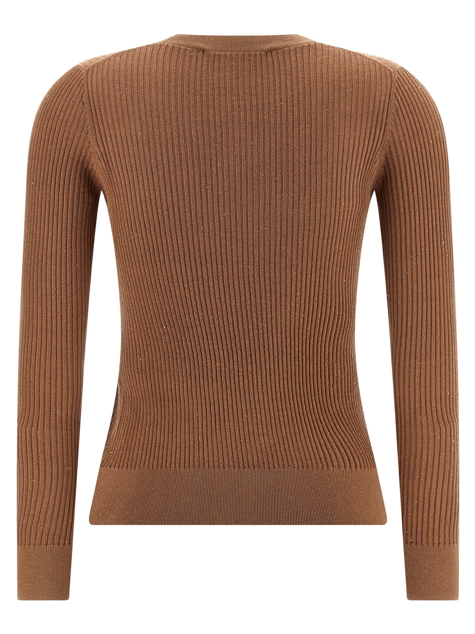Max Mara Beige Seidenstrickjacke