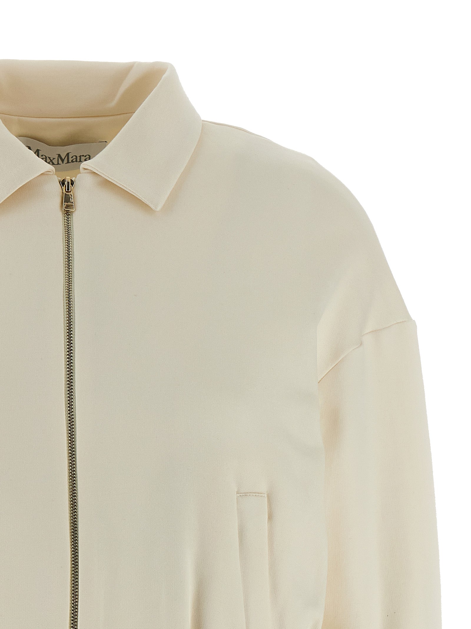 Max Mara Weißes Seiden-Sweatshirt