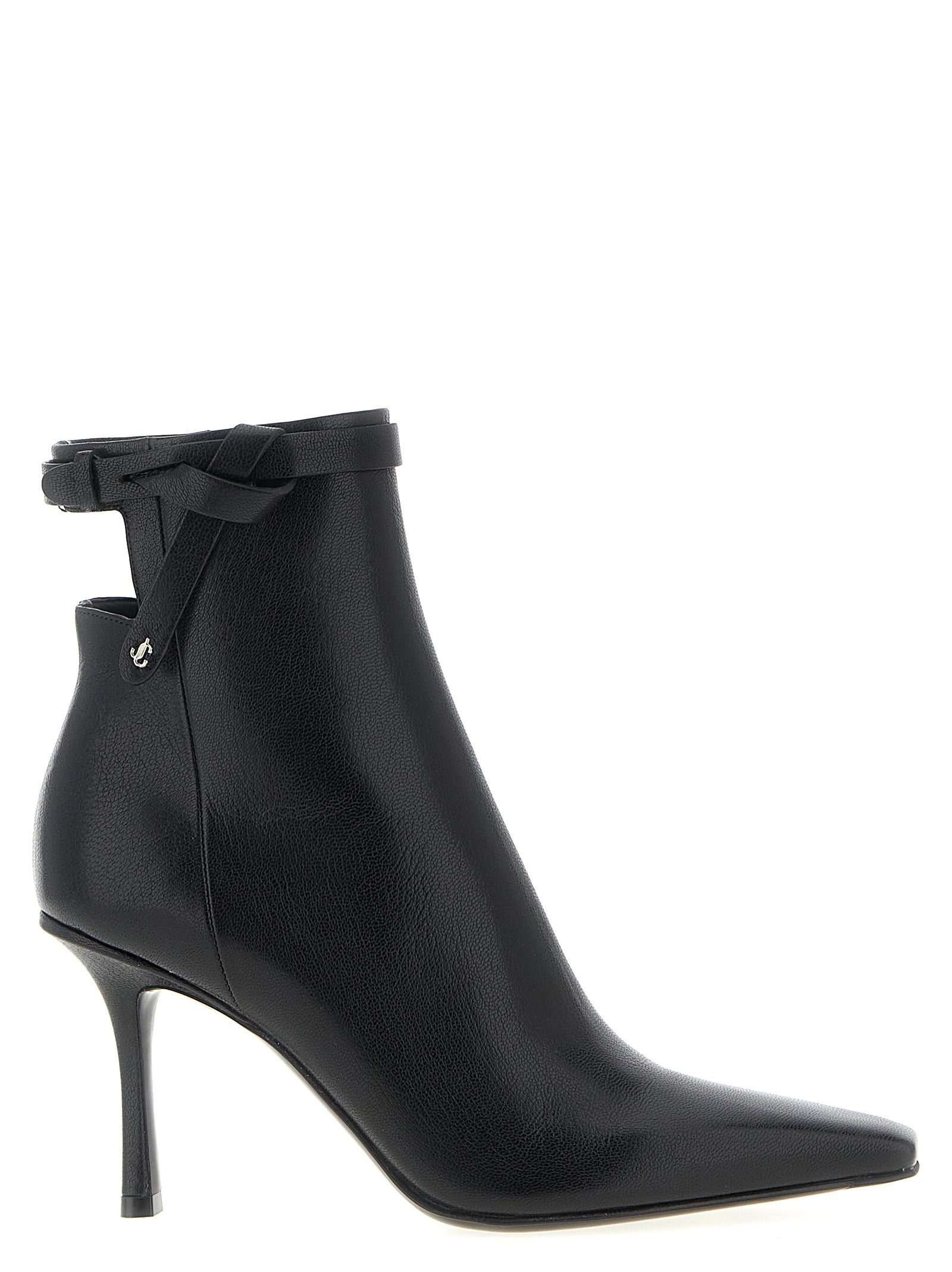 Jimmy Choo Schwarze Leder-Stiefeletten