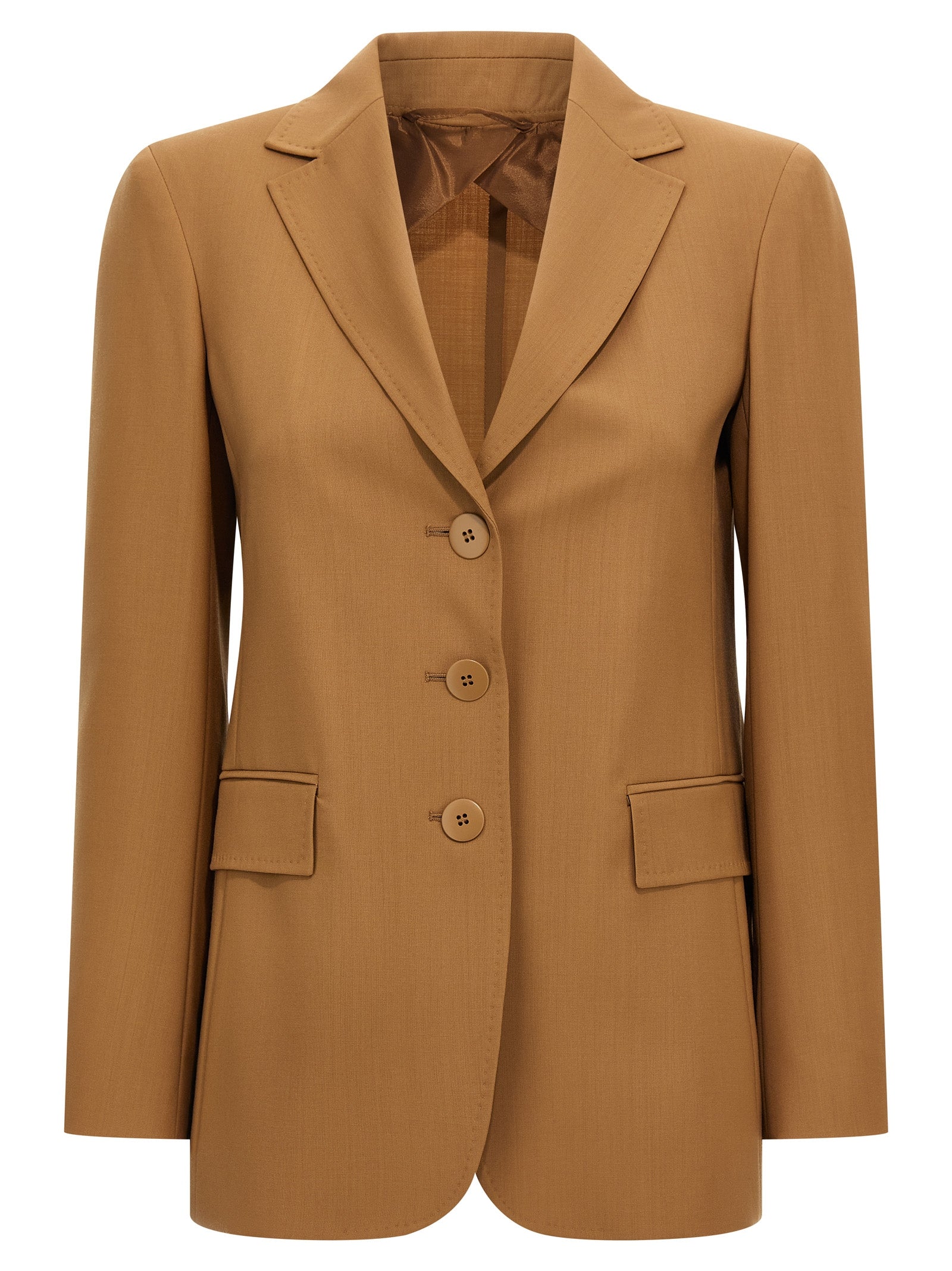 Max Mara Brauner Blazer aus reiner Schurwolle