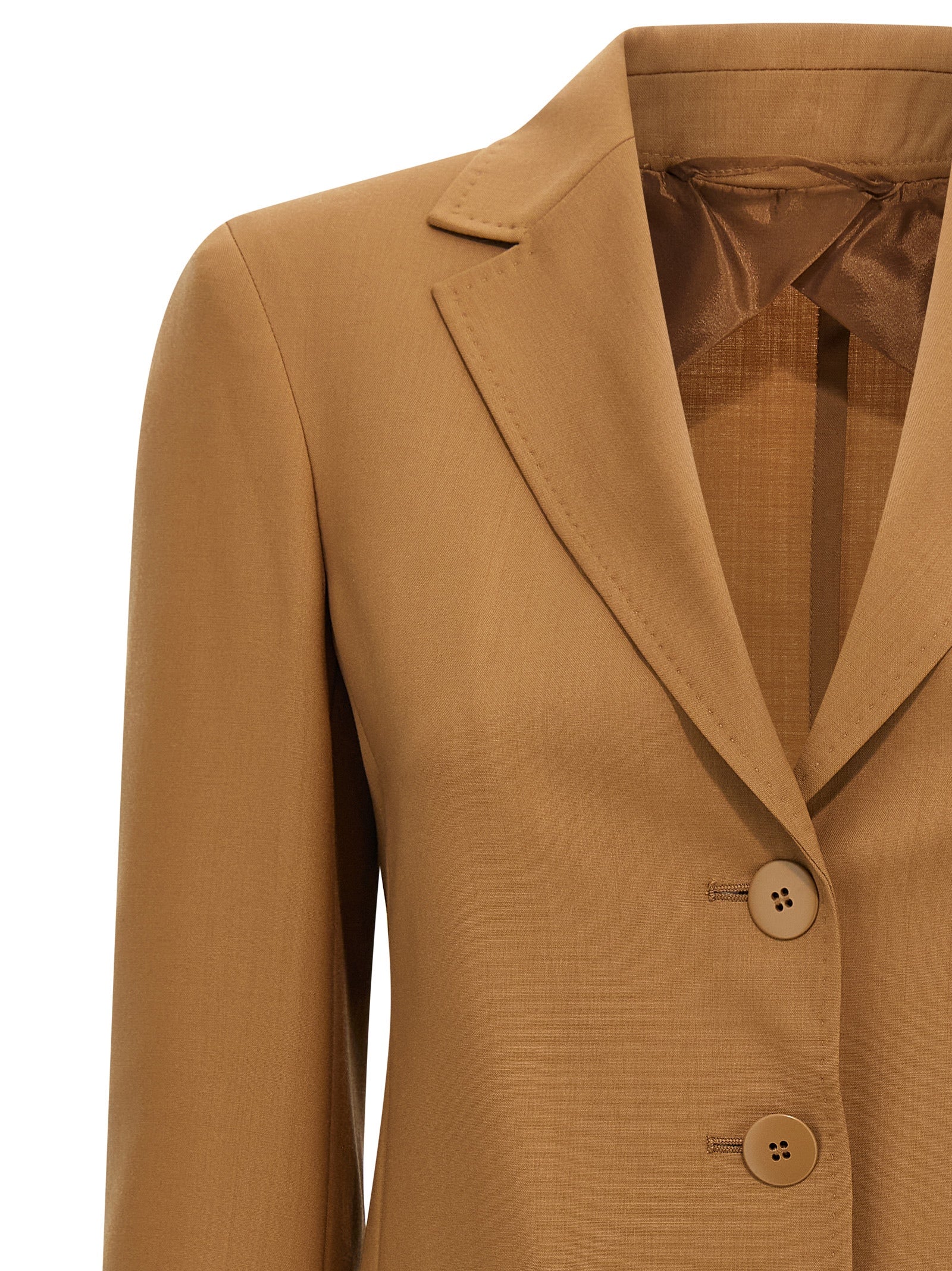 Max Mara Brauner Blazer aus reiner Schurwolle