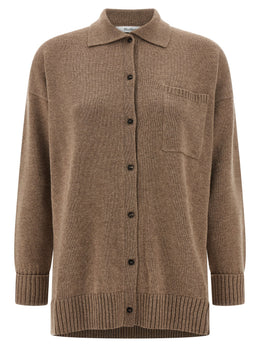 Max Mara Brauner Kaschmir-Strickjacke