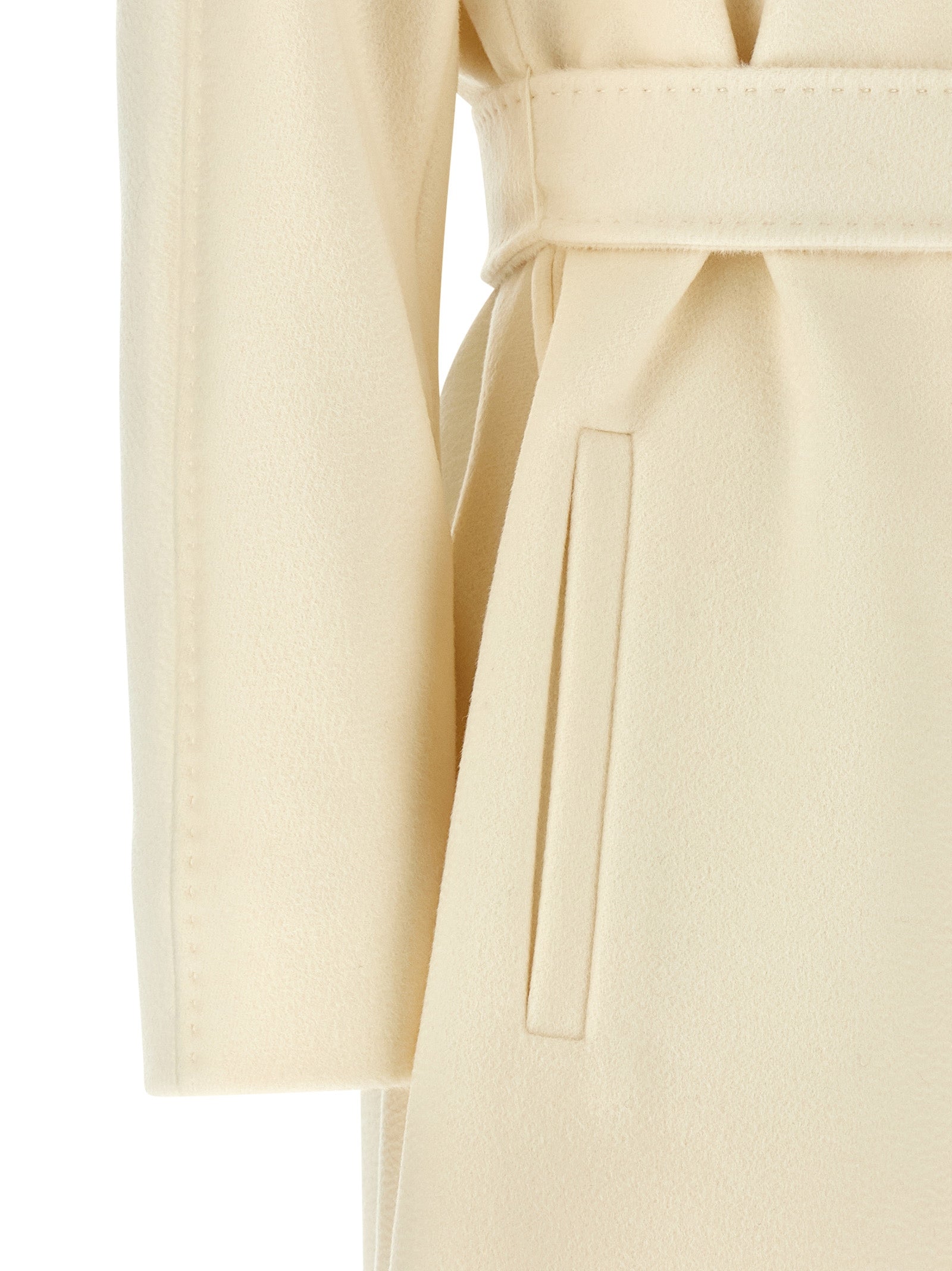 Max Mara Mantel aus weißer Schurwolle