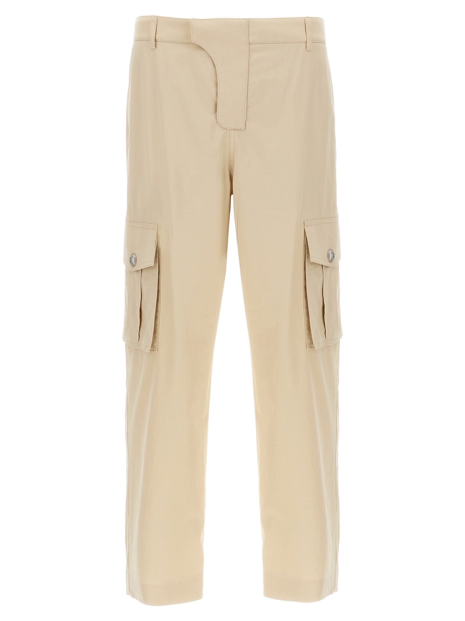 Balmain Beige Baumwoll-Cargo-Hose
