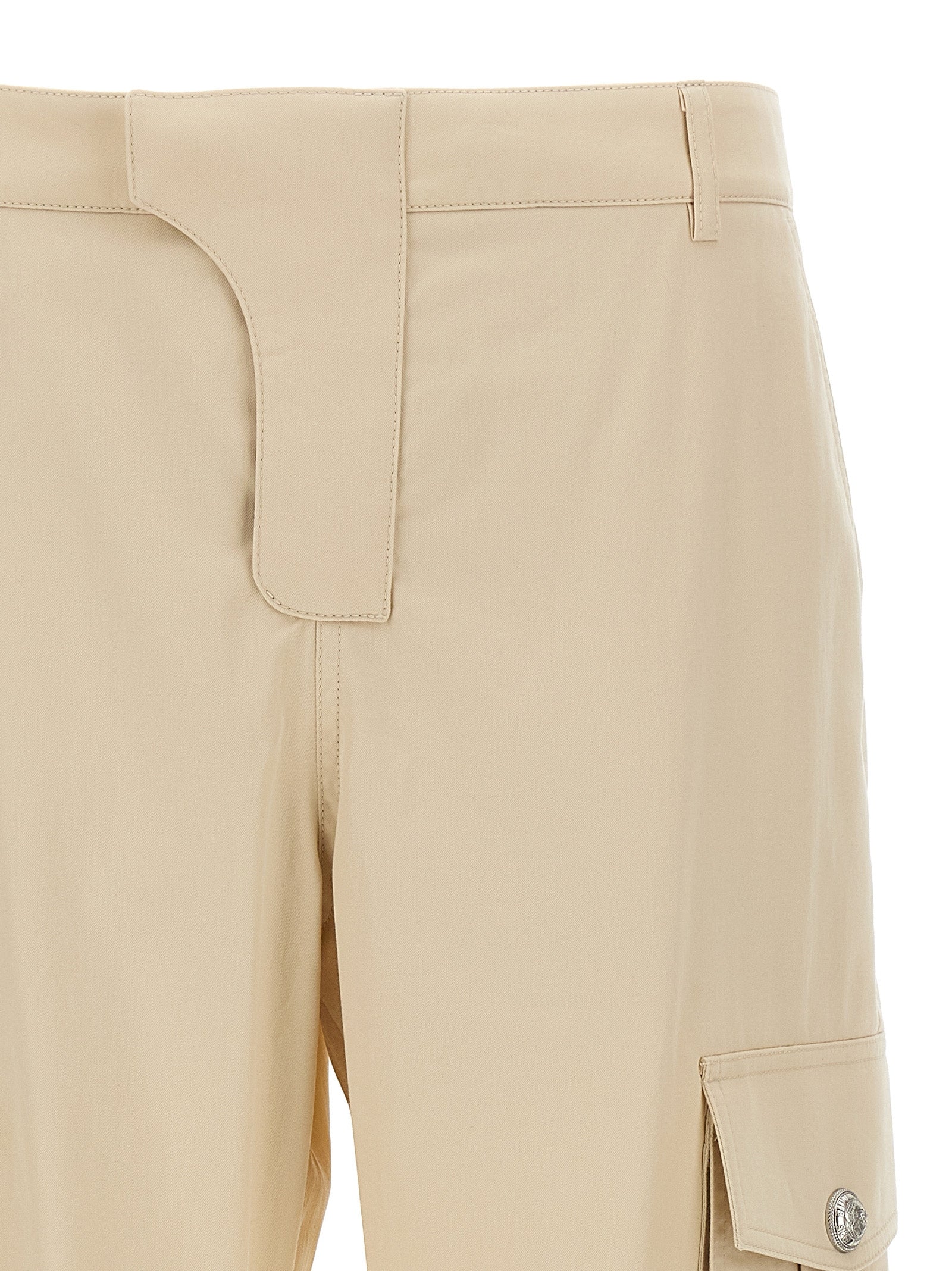 Balmain Beige Baumwoll-Cargo-Hose