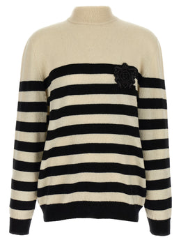 Balmain Zweifarbige Wollstrickjacke