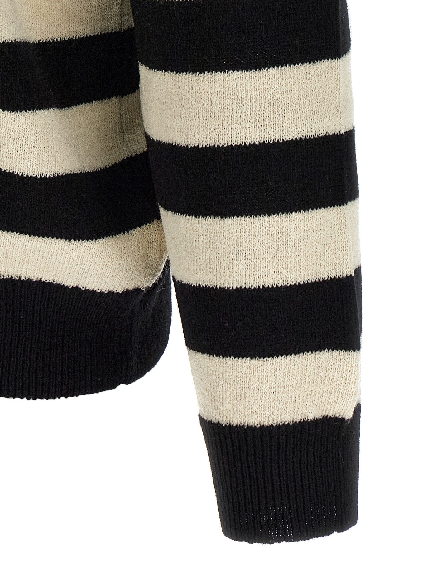 Balmain Zweifarbige Wollstrickjacke
