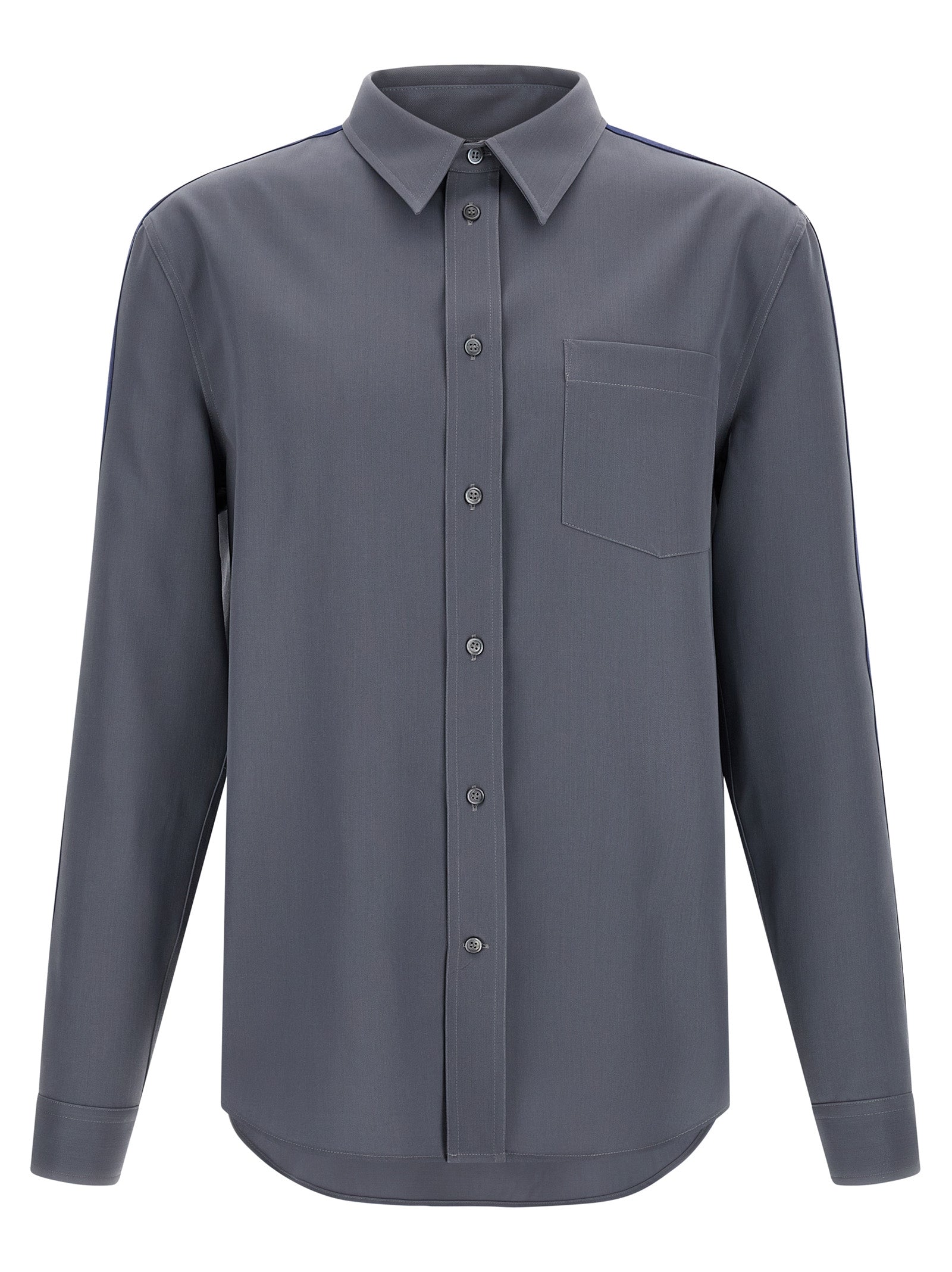 Marni Graue Bluse aus reiner Schurwolle