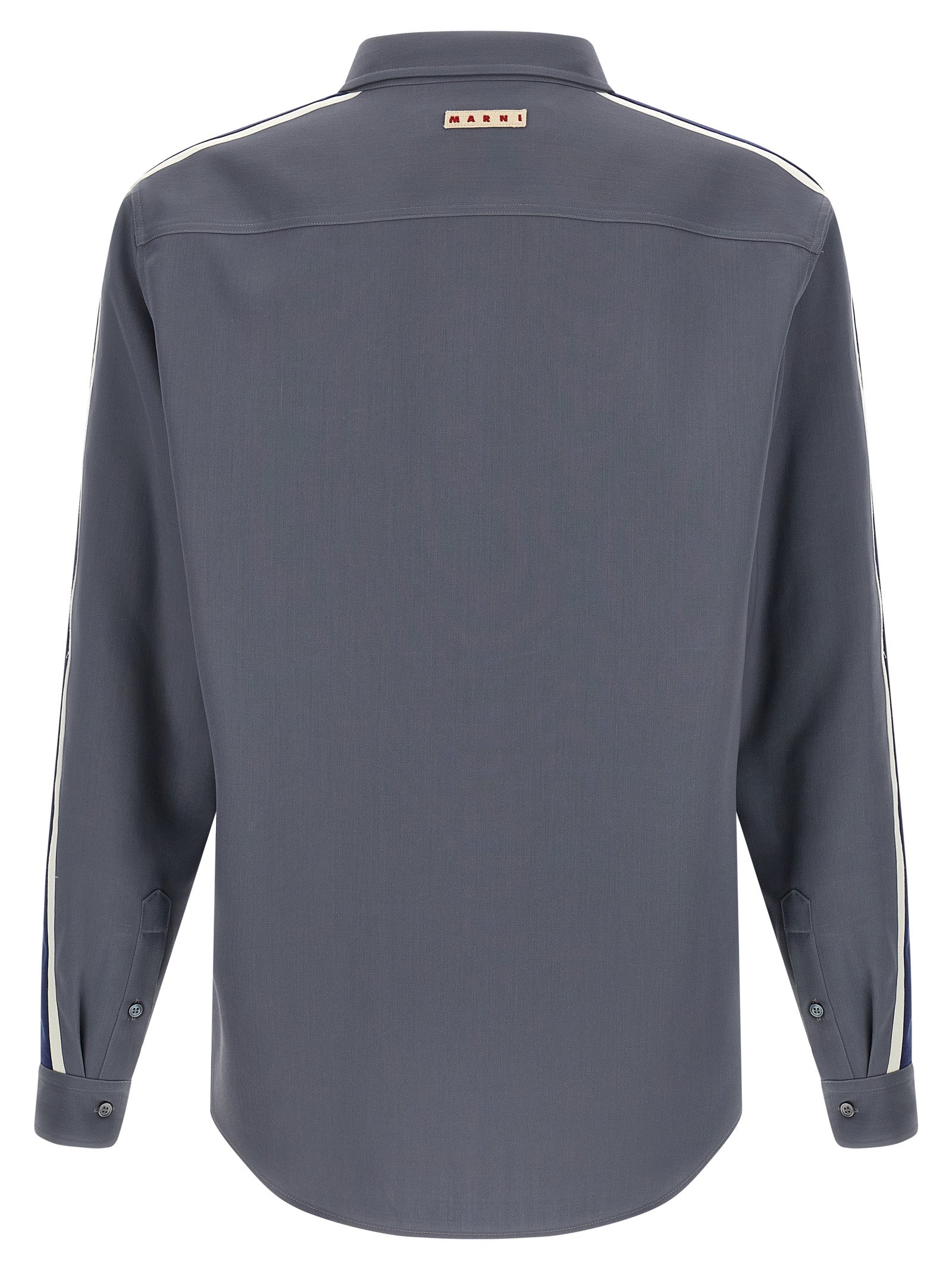 Marni Graue Bluse aus reiner Schurwolle