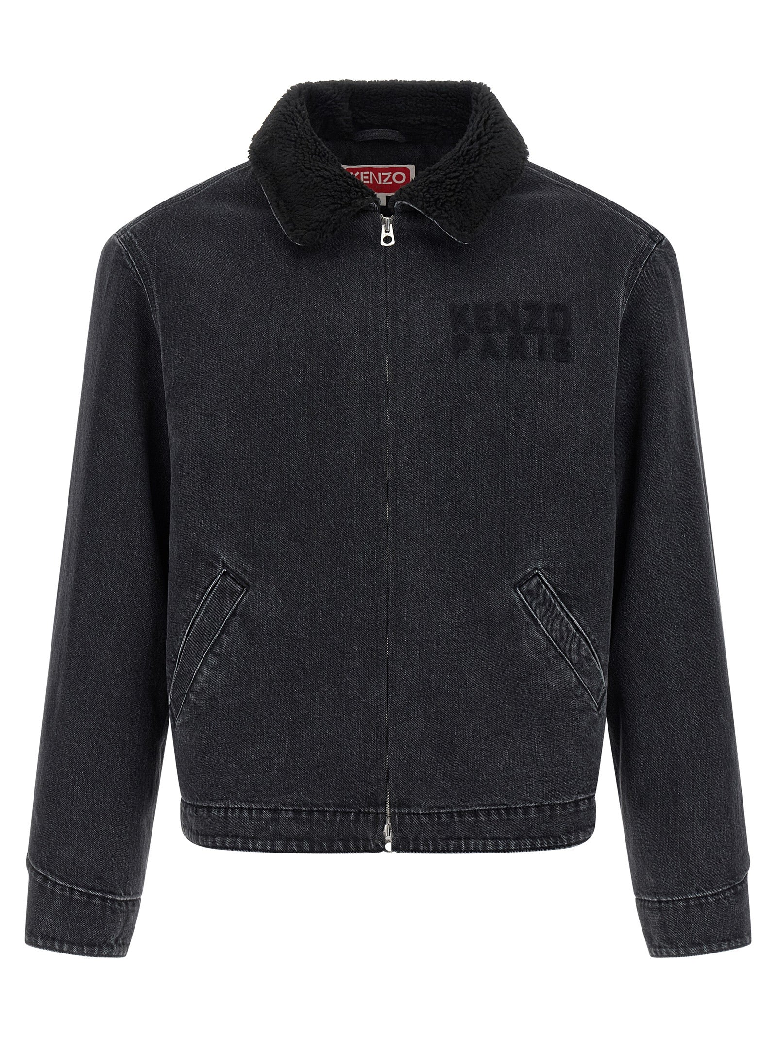 Kenzo Schwarze Baumwoll-Denimjacke