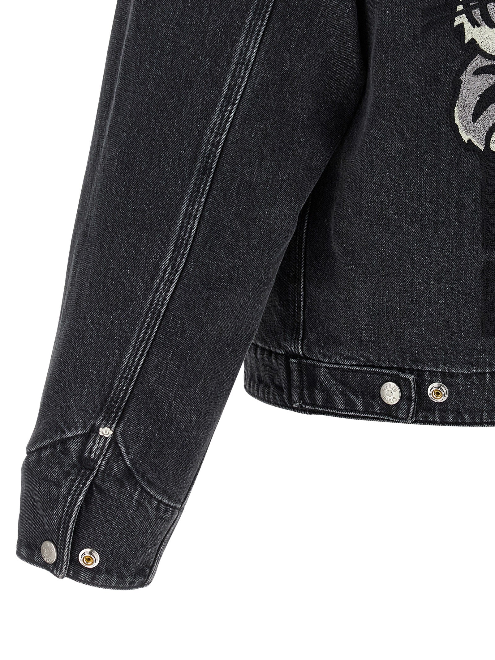 Kenzo Schwarze Baumwoll-Denimjacke