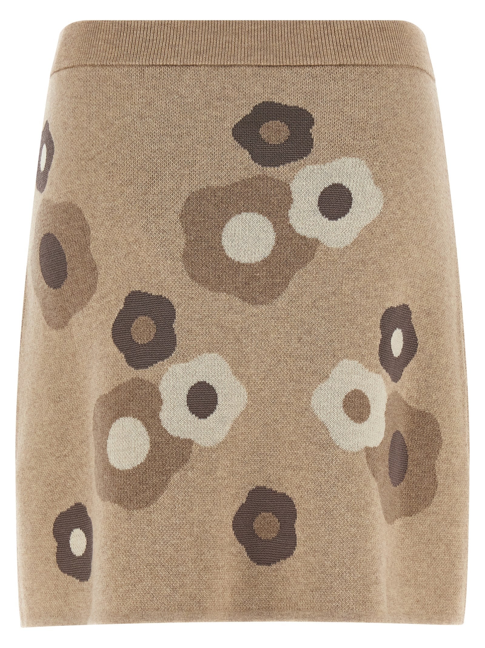 Kenzo Beiger Wollrock in Langform