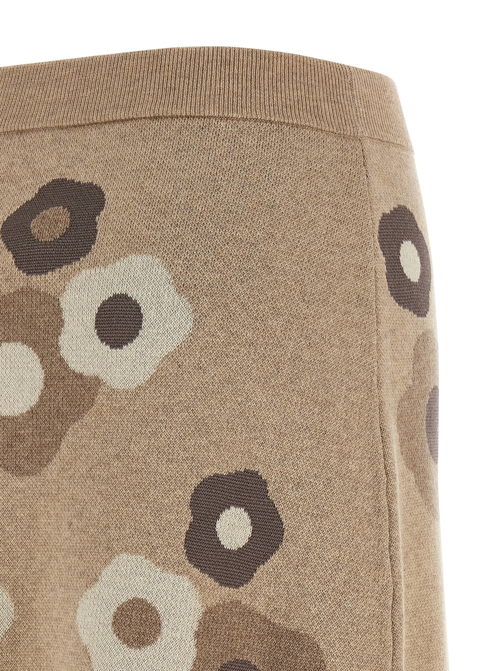 Kenzo Beiger Wollrock in Langform