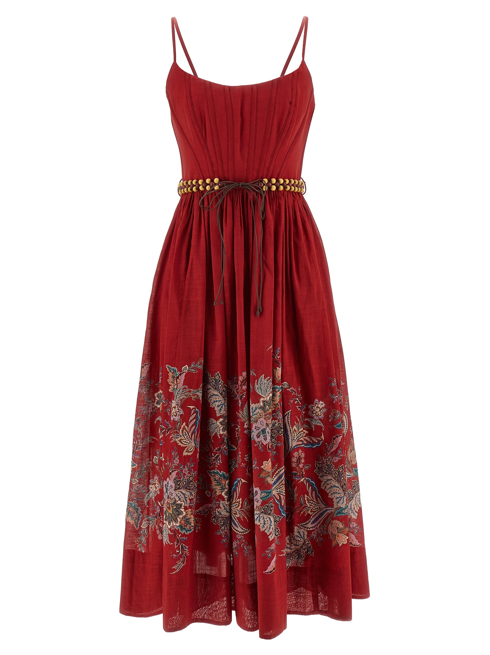 Zimmermann Buntes Baumwoll-Midi-Kleid