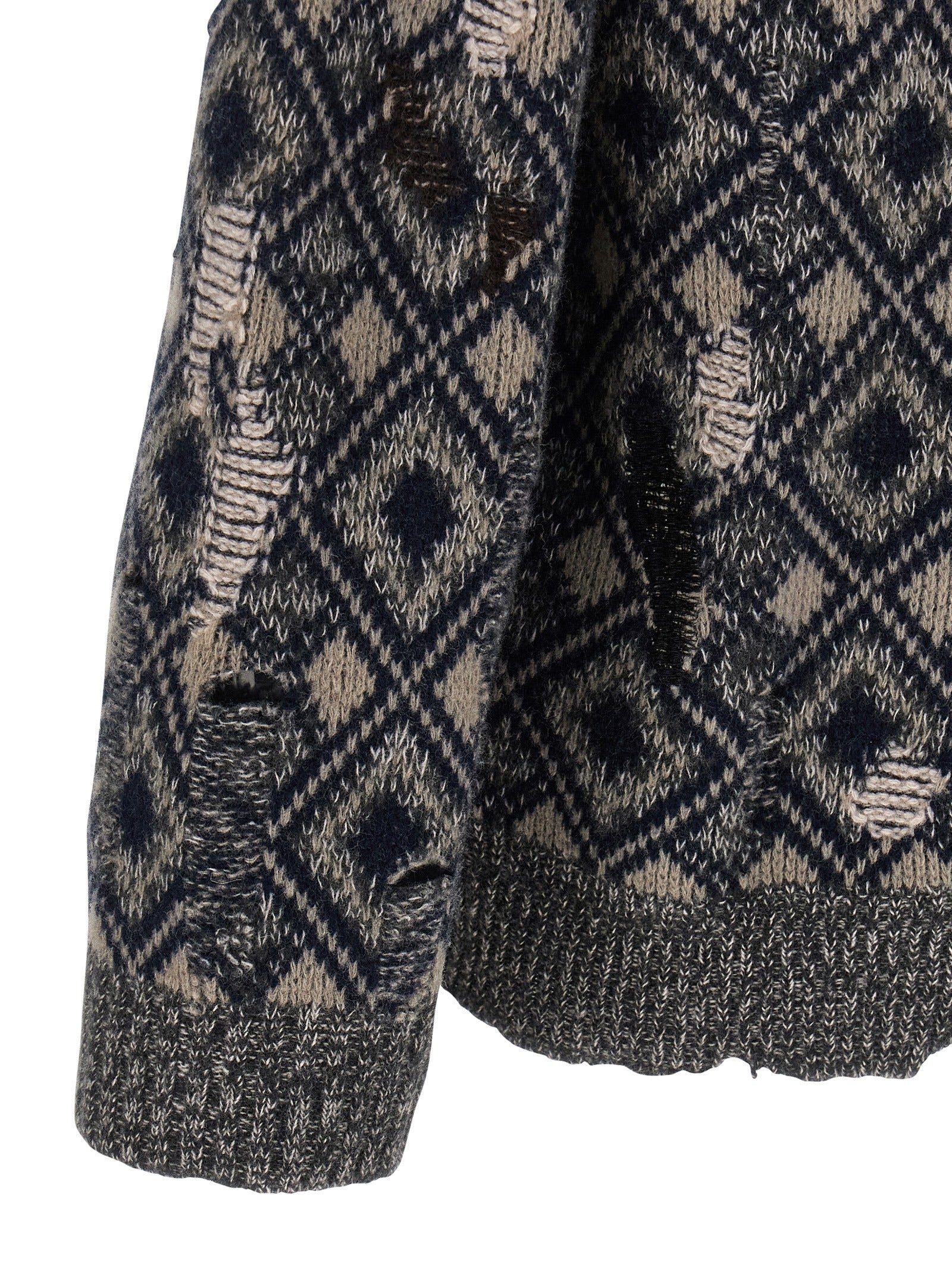 WALES BONNER Mehrfarbige Strickjacke aus Merinowolle