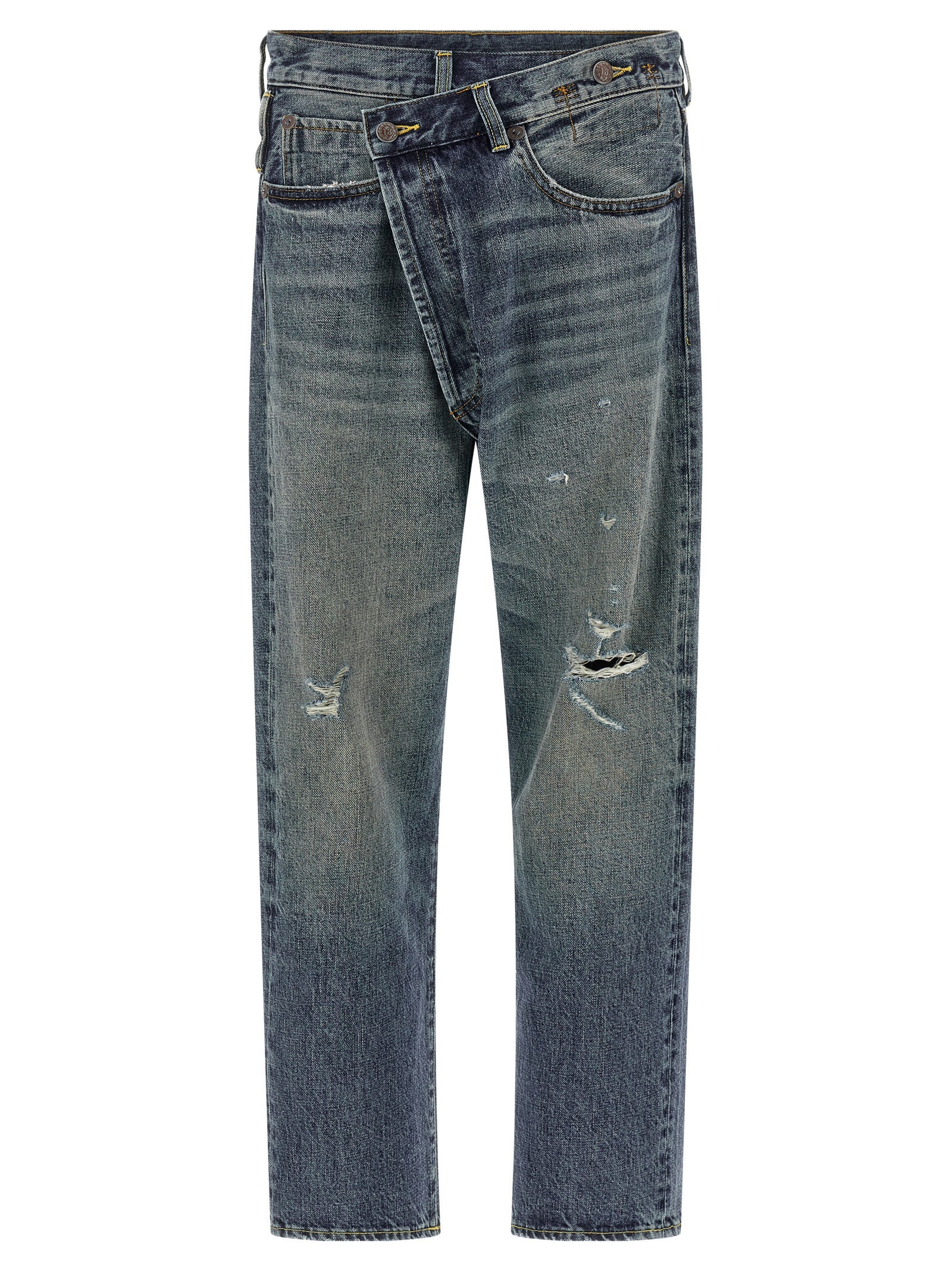 R13 Blaue Jeans aus Baumwolle im geraden Schnitt