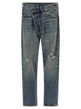 R13 Blaue Jeans aus Baumwolle im geraden Schnitt