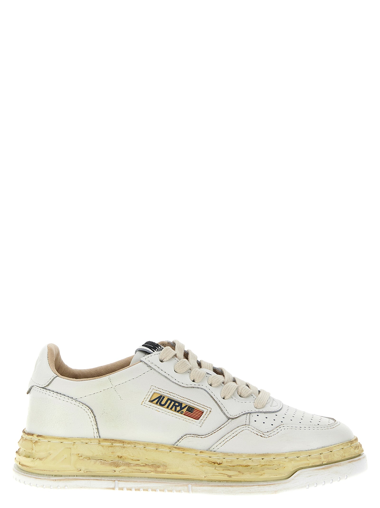 Autry Weiße Ziegenleder Chunky Sneaker