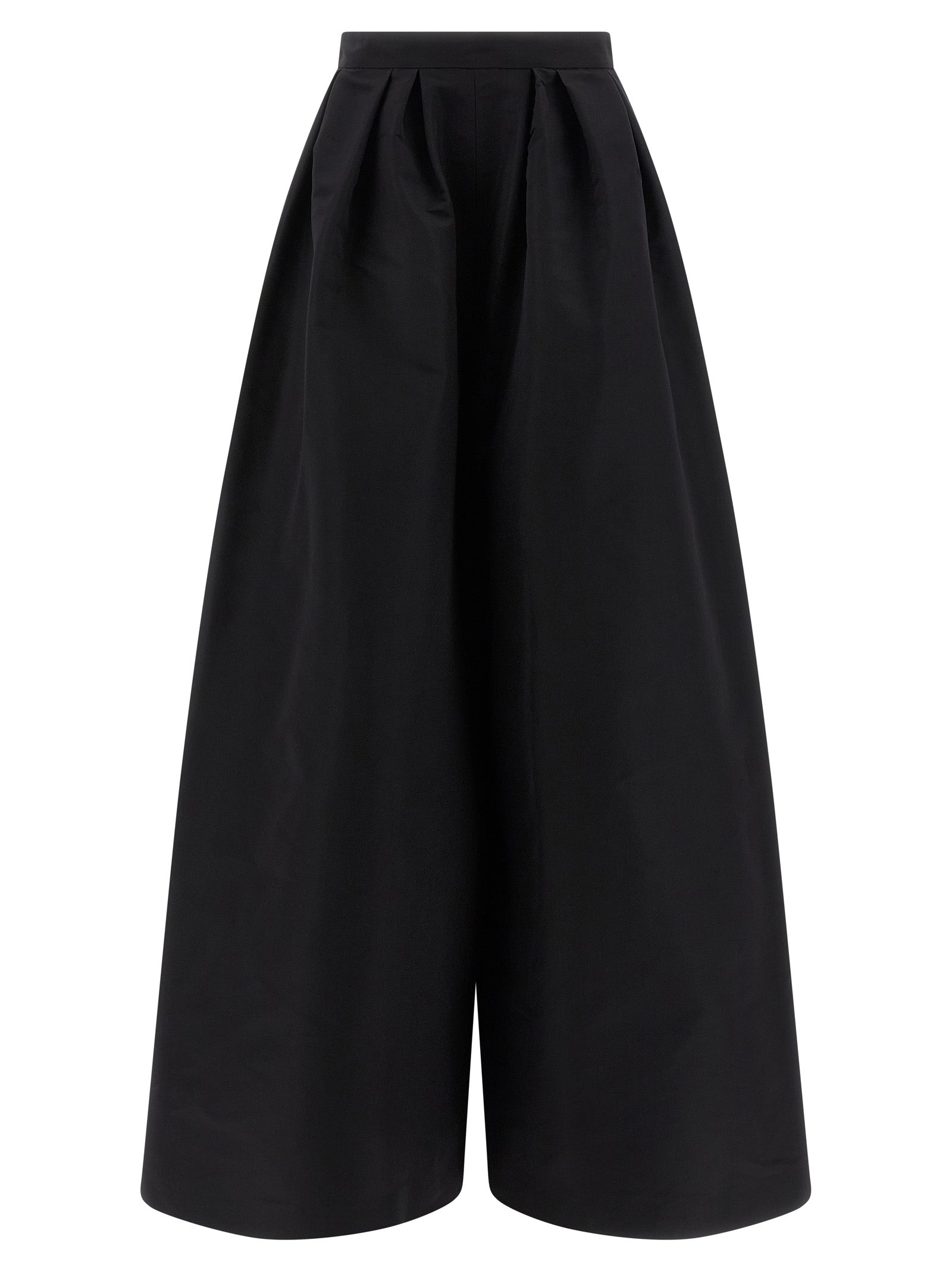 Carolina Herrera Schwarze Seiden-Freizeithose