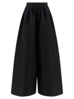 Carolina Herrera Schwarze Seiden-Freizeithose