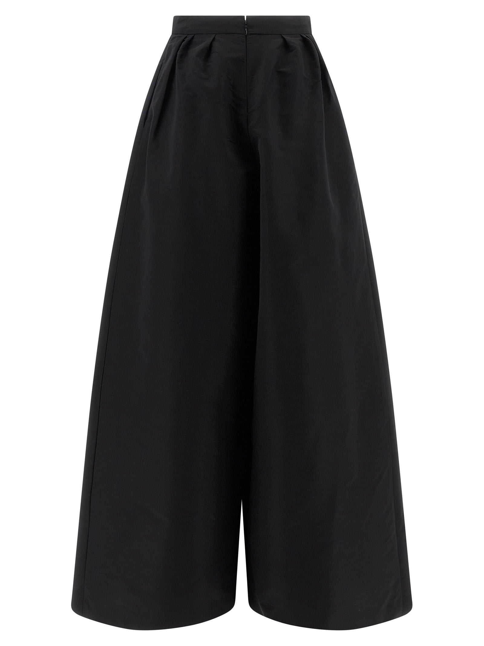 Carolina Herrera Schwarze Seiden-Freizeithose