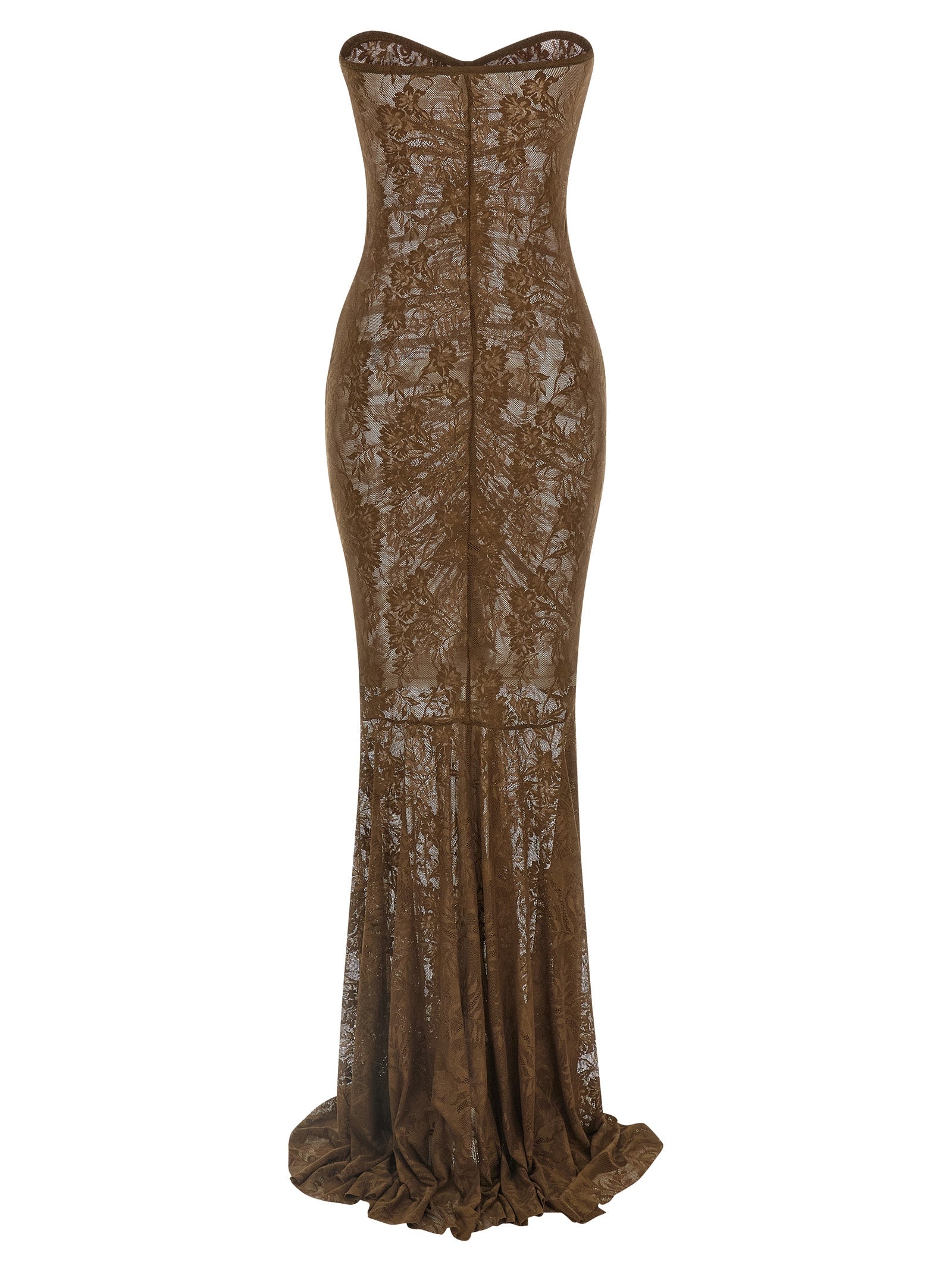 Norma Kamali Zweifarbige Polyamid-Maxikleid