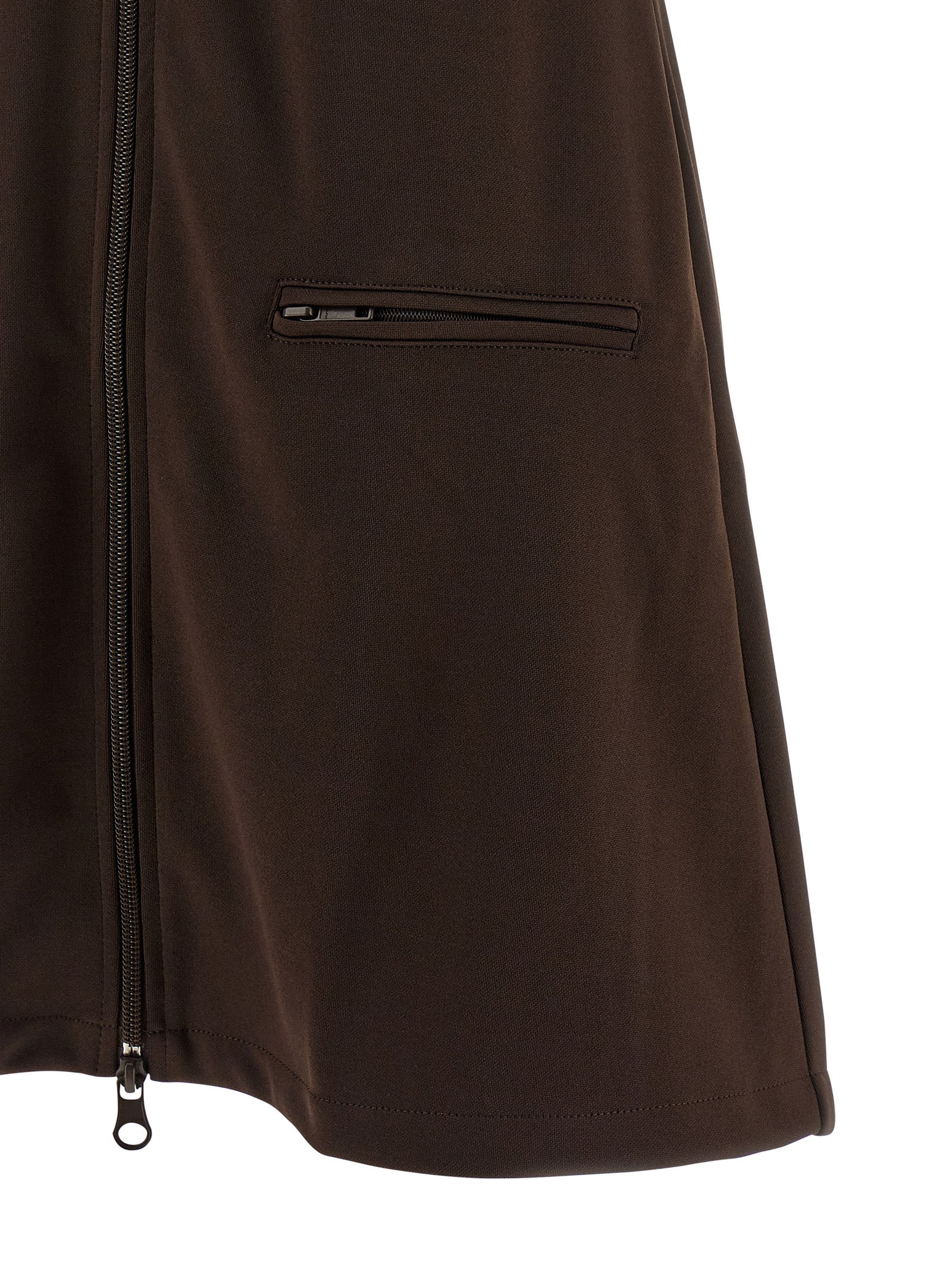 Courrèges Kurzes Braunes Kleid Aus Polyester