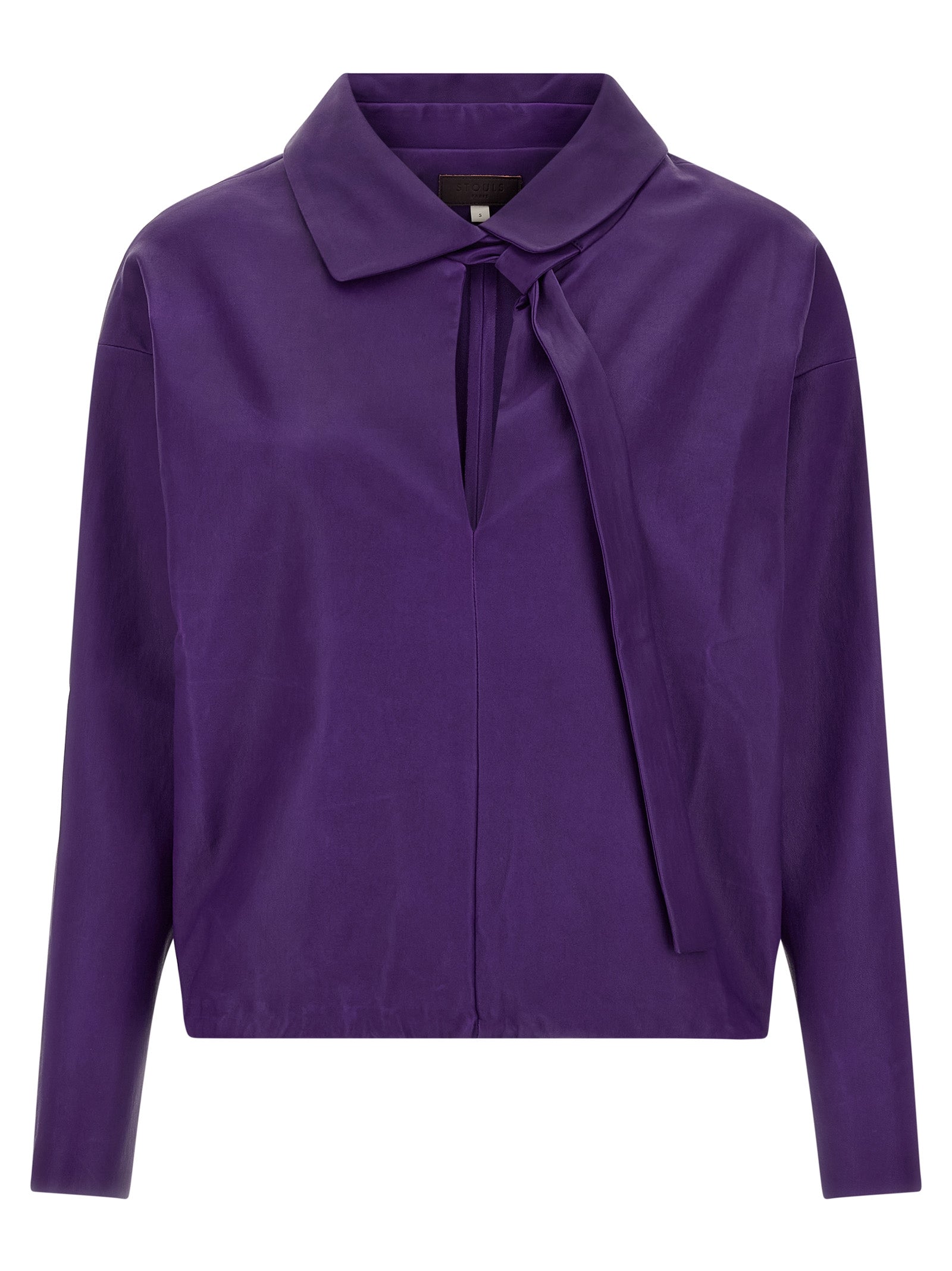 STOULS Lila Lammlederbluse