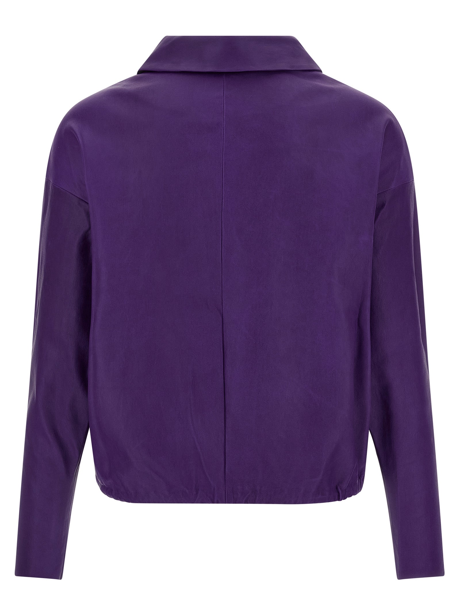 STOULS Lila Lammlederbluse