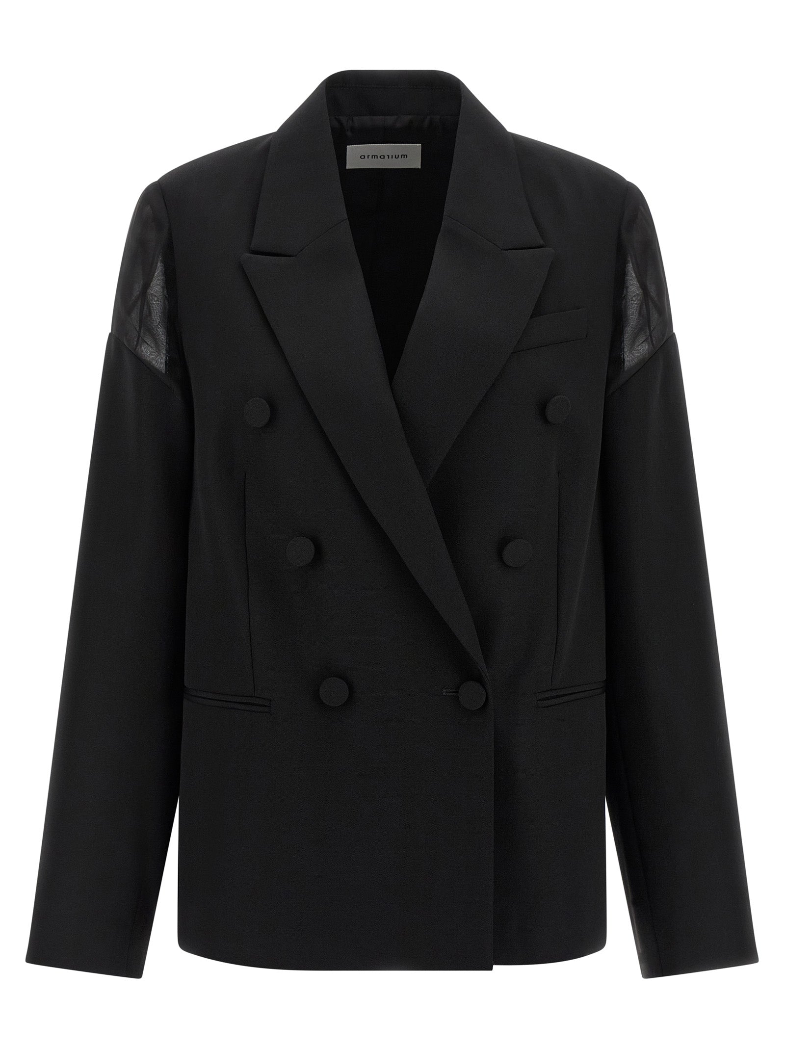 Armarium Schwarzer Blazer aus reiner Schurwolle